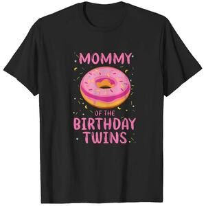 Mommy Of The Birthday Twins T-Shirt- Size Medium